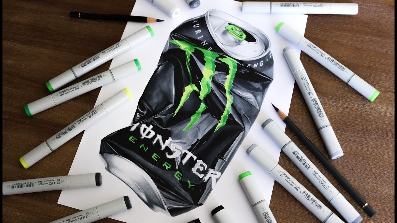 Monster Energy - Time lapse drawing