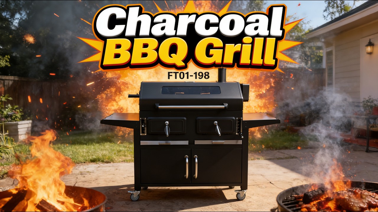 YT01-157 Charcoal BBQ Grill: Ultra-Detailed 3D Animated Assembly Guide - So Easy!