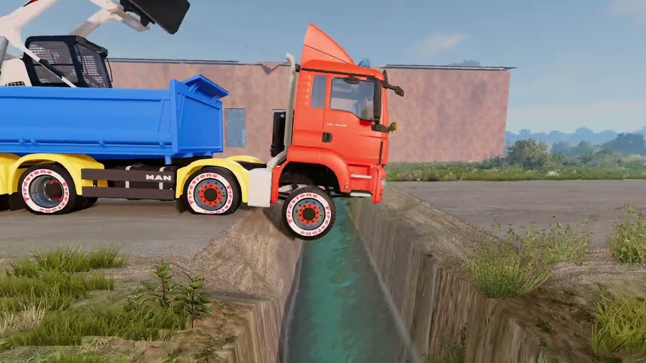 BeamNG.drive | Cars, Truck and Buses vs Multiple Speed Bumps Day1