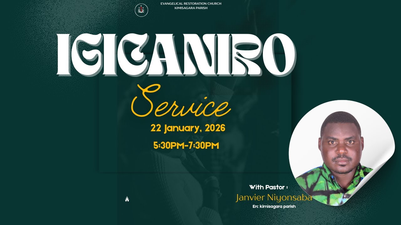 🔴 LIVE | IGICANIRO CYO KU WA KANE | 22/01/2026 |  Pr. Janvier Niyonsaba