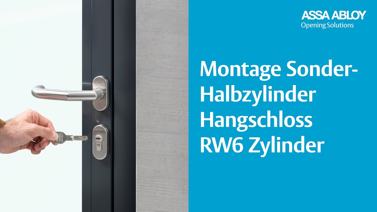 RW6 - Montage des Sonder-Halbzylinders im Hangschloss