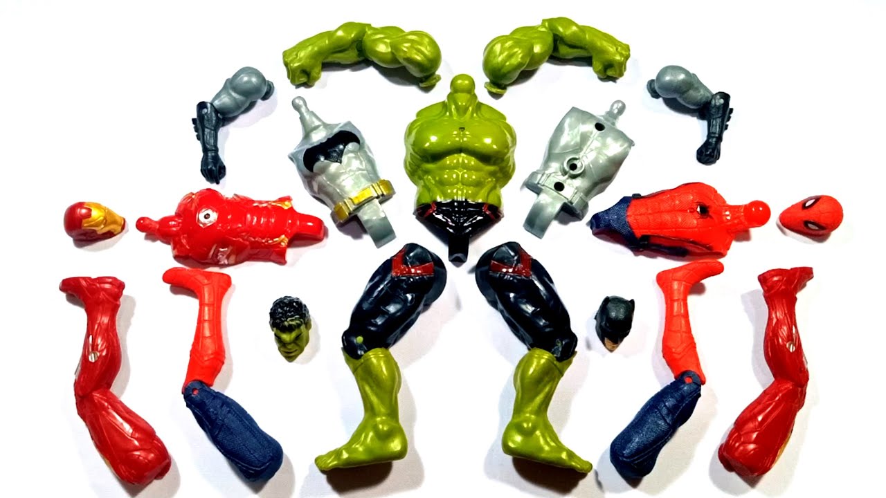 Hulk smash iron-man Batman Spider-Man assemble toys video 