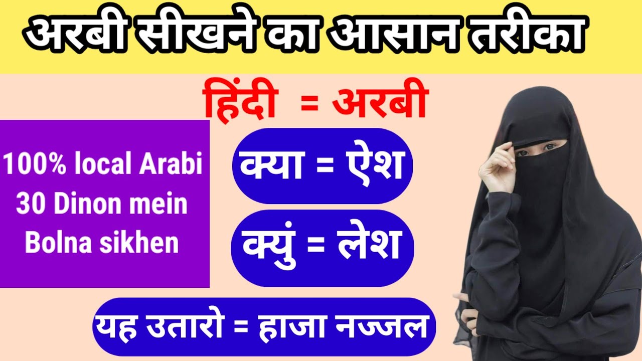 Arabi bolna sikhen, kya, aur kyu, Se Boli jaane wale Arabi ke sabhi jumle sikhe✅learn arbic grammar