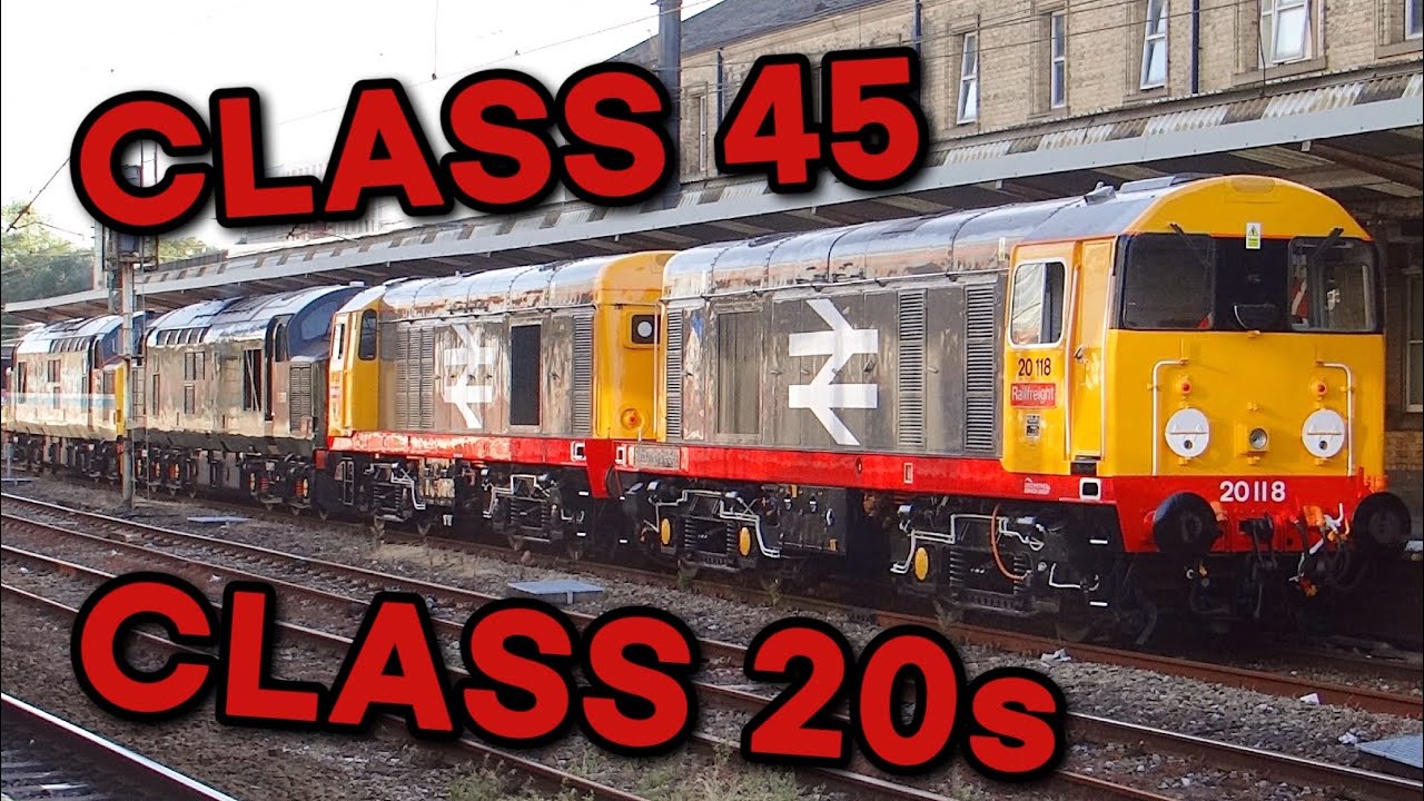 A CLASS 45, A BROKEN DOWN CLASS 50, TWO 20s, AND 37s ON THE NORTHWESTERN WANDERER