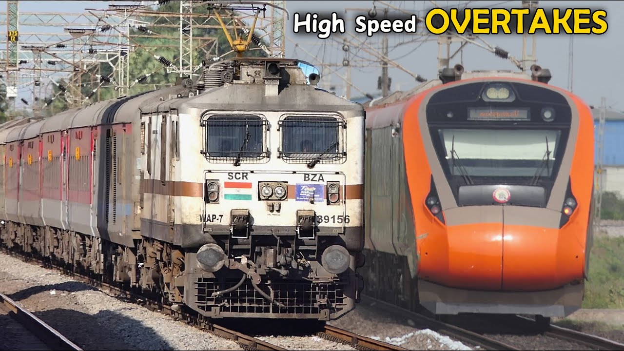High SPEED Overtakes | VB and SF Trains OVERTAKES SF + Express & Special Trains | Indian Railways