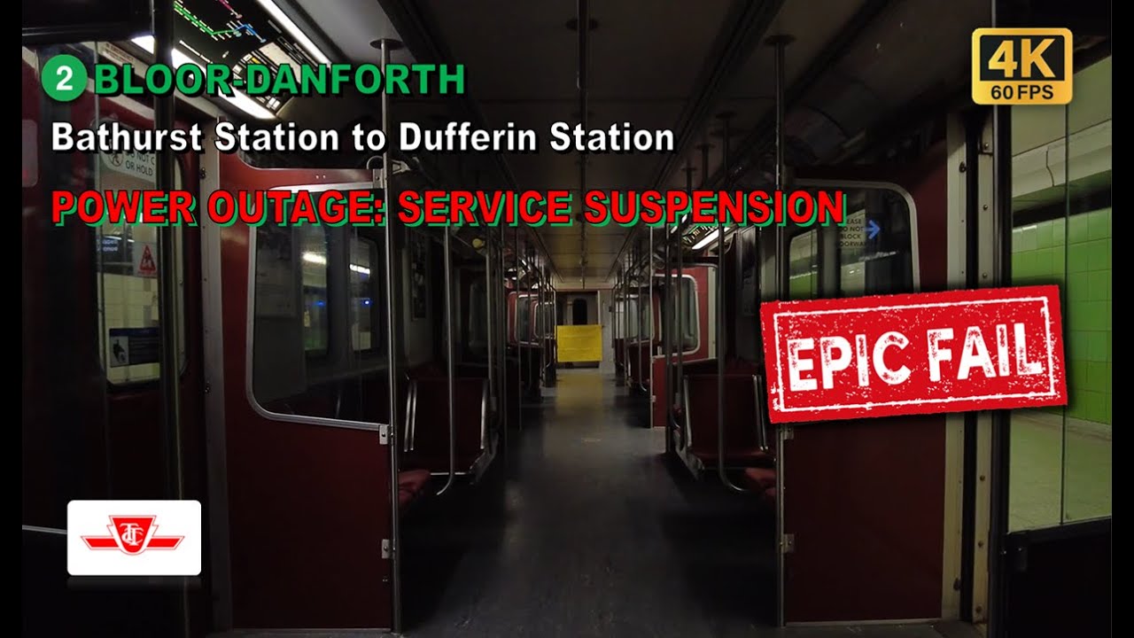 TTC POV Walk: Bathurst Station to Dufferin Station (Power Outage & Service Suspension)【4K 60FPS】