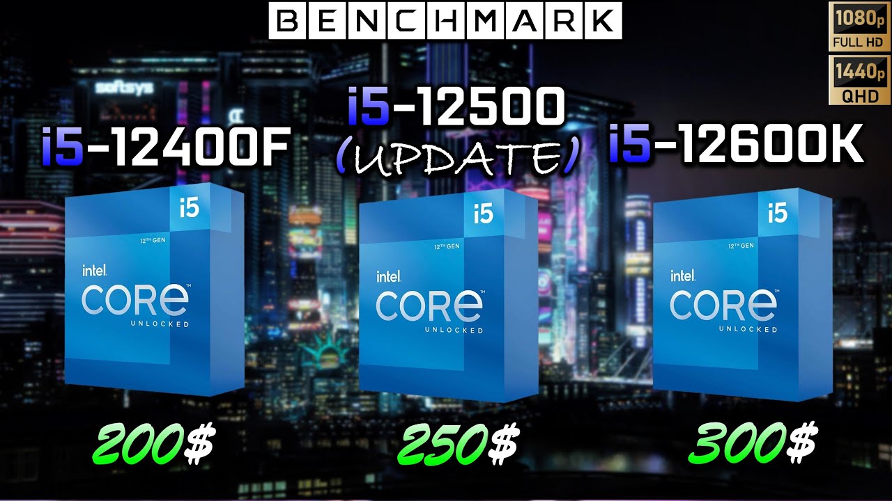 (Update) Intel i5 12400F vs i5 12500 vs i5 12600K // Benchmark // Test in 7 Games