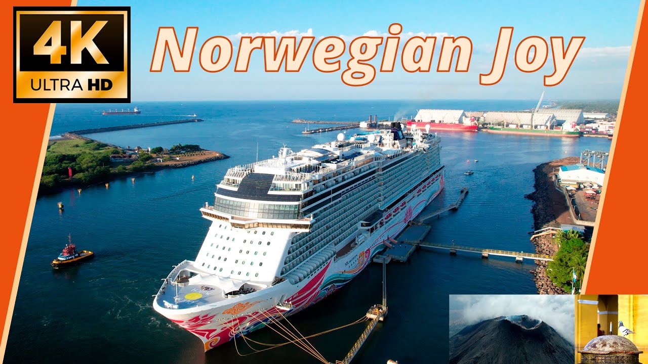 CRUCEROS NCL Norwegian Joy Cruise Ship Puerto Quetzal, Guatemala. 4k. Barcos cruceros 2023