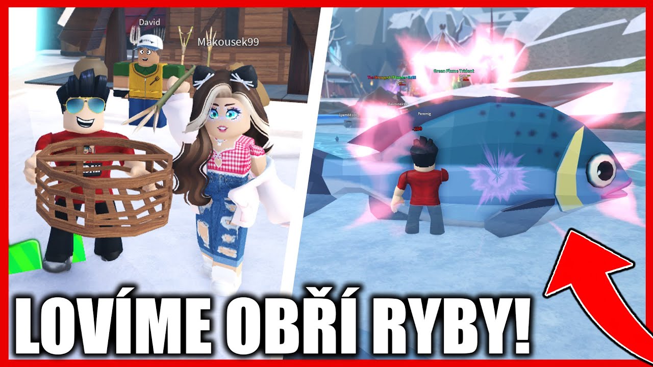 CHYTÁME OBŘÍ RYBY V POTOCE!😱🐟 Roblox Spear Fishing w/@Makousek