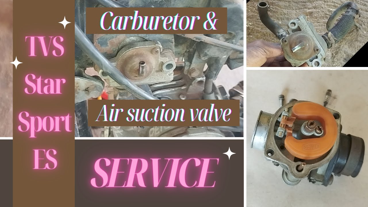 Motorcycle Service Carburetor tuning & Air suction valve clean TVS Star Sport ES 2007 #bikeservice