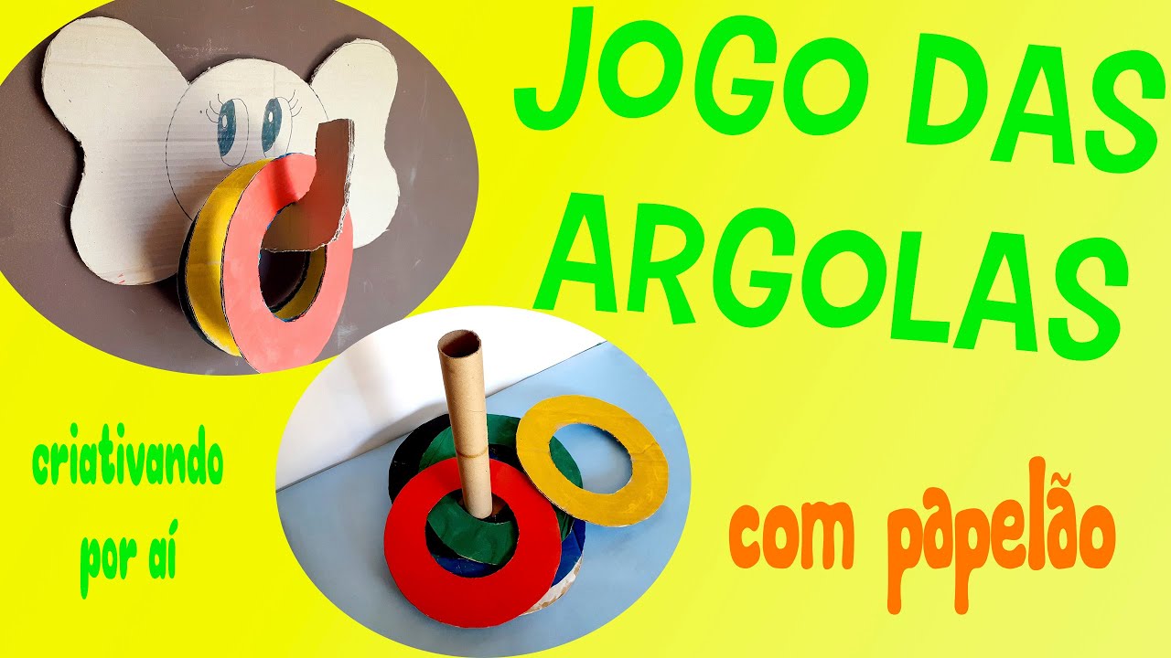 JOGO DAS ARGOLAS🥏 I 2 IDEIAS LEGAIS I COM PAPELÃO♻️