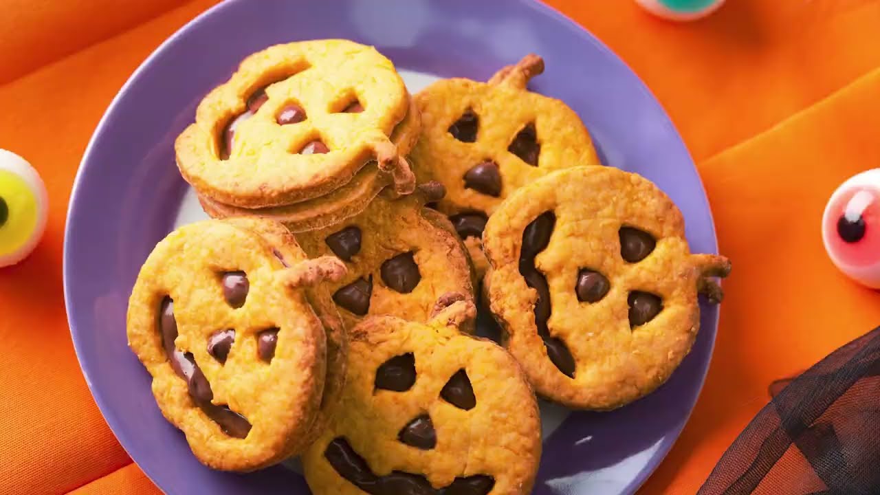 Biscotti a forma di zucca - speciali anche per Halloween!