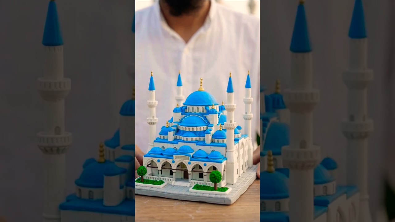 Dil Pe Kalam Ki Zarb Lagi ❤️ | Beautiful Mosque Miniature | Naat Sharif #Shorts