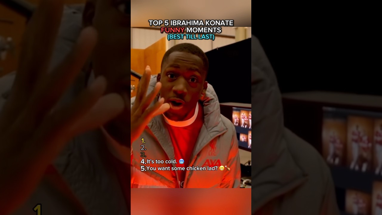 Top 5 IBRAHIMA KONATE Funny Moments 😂 #football #funny #konate #lfc #top5 #viral #shorts #foryou