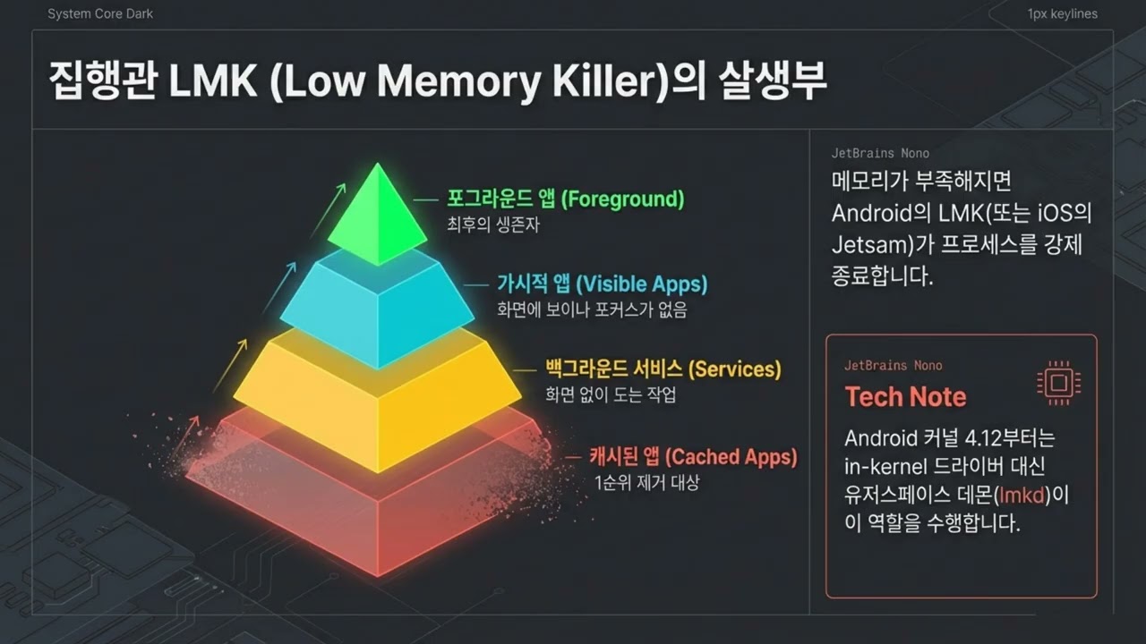 앱이 죽는 건 버그가 아닙니다 — OS가 한 겁니다