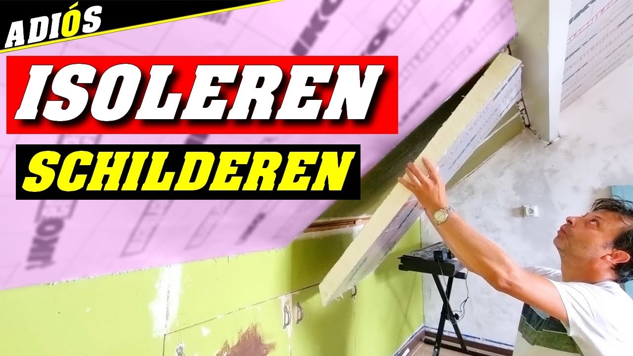 DAK ISOLEREN EN ZOLDER SCHILDEREN/ plafond isoleren met Pir platen.