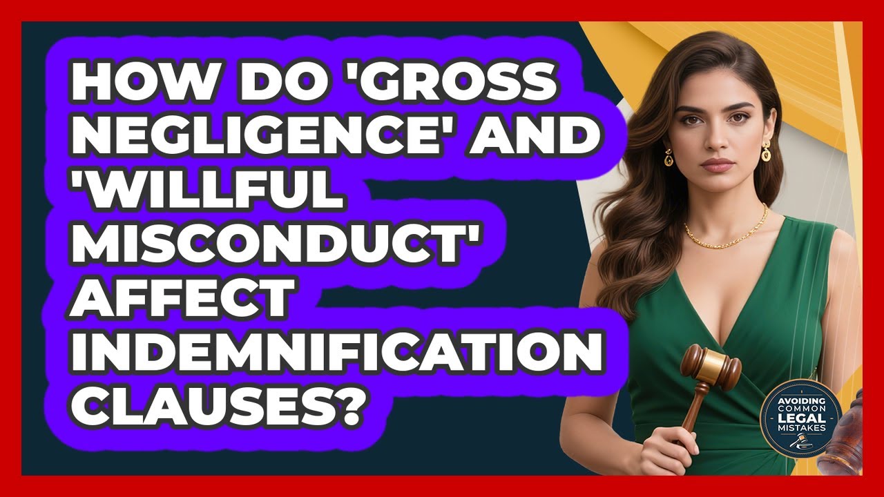 How Do 'gross Negligence' And 'willful Misconduct' Affect Indemnification Clauses?