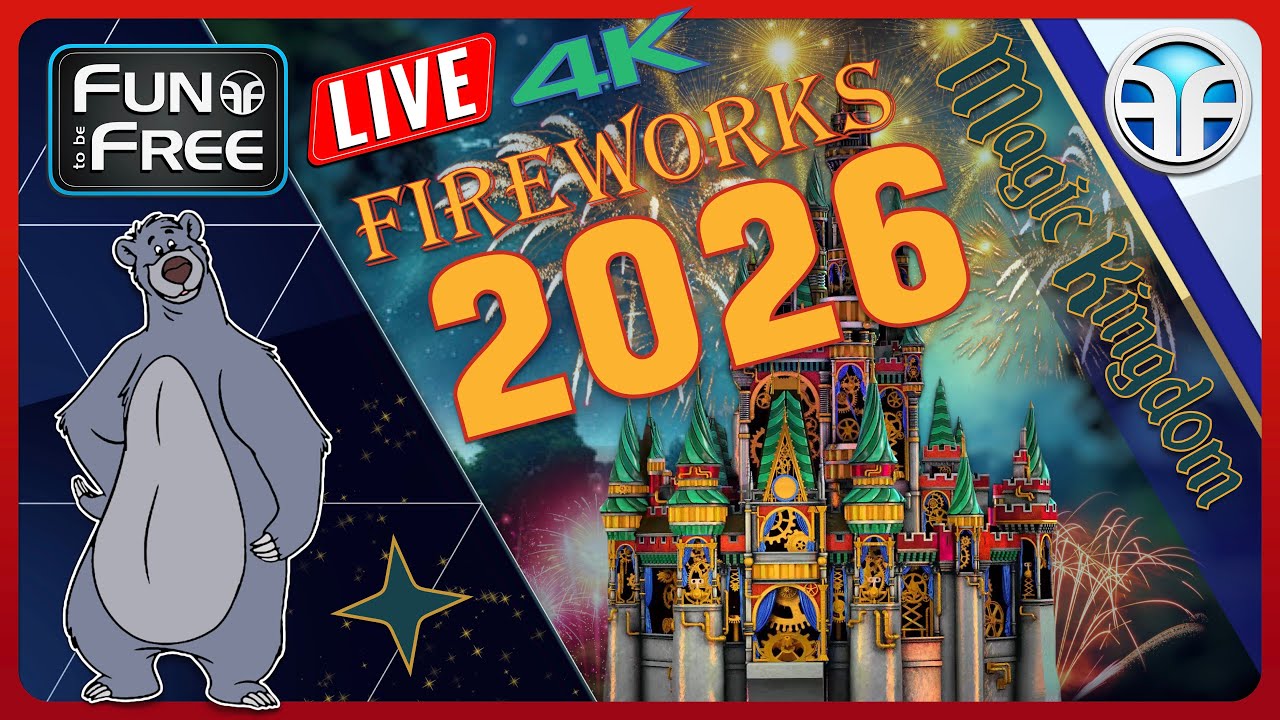 🔴 LIVE: Walt Disney World Fireworks - Magic Kingdom Night Ambience 2026 [4K]