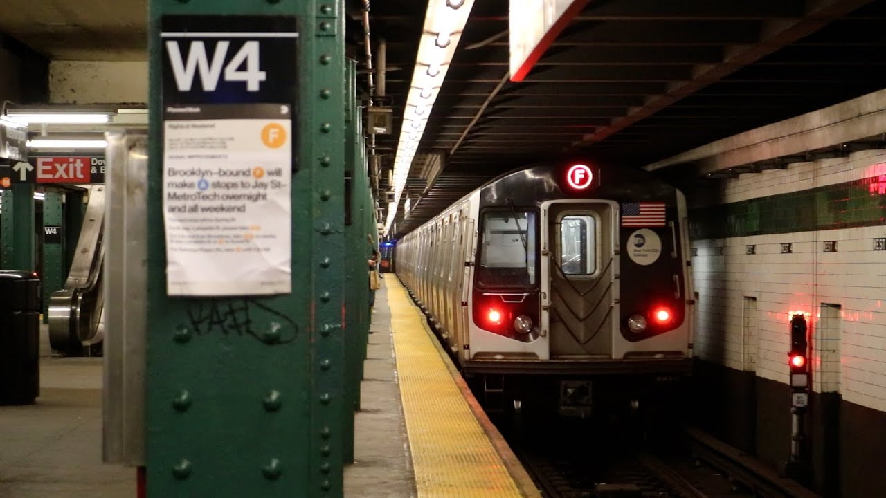 MTA New York City Subway: Brooklyn-bound R160 F Train at the West 4 Street Station.