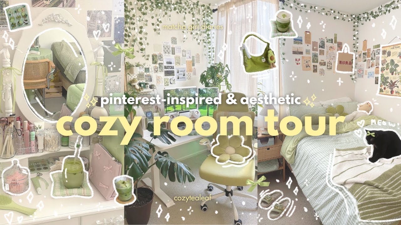 aesthetic room tour 2025 🍵🌿 pinterest-inspired, cozy, room organization