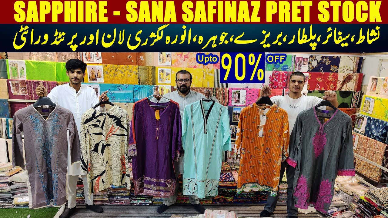 Sana Safinaz & Sapphire Pret | Luxury, Fancy Summer & Winter Stuff upto 90% Off | Nishat | Gul Ahmad