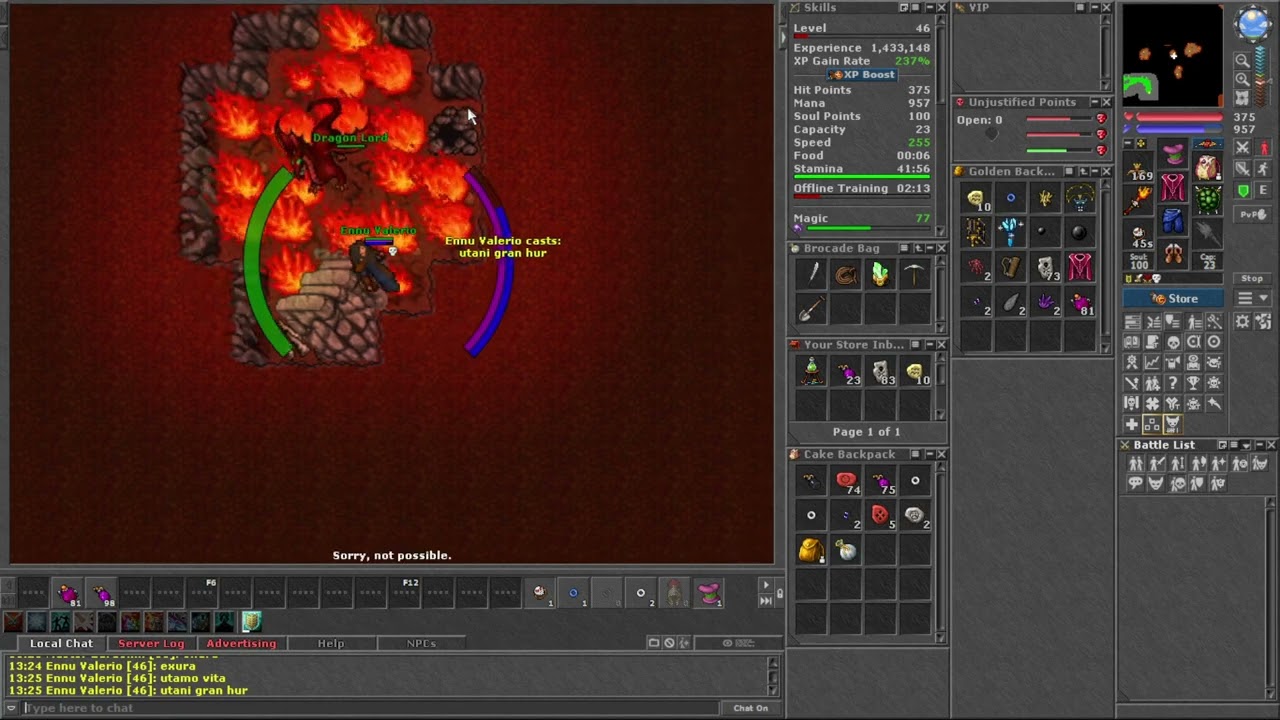 Tibia PK Talera - Master Zardonix 65 Master Sorcerer (he came to kill me)