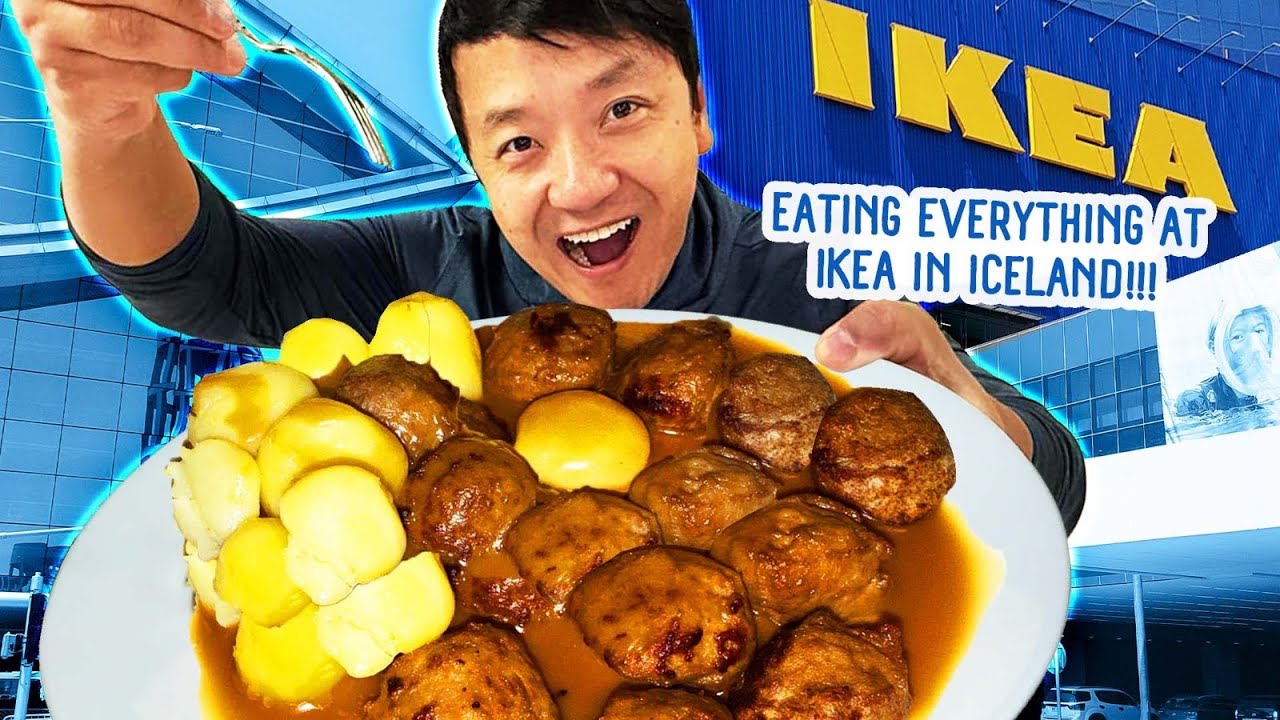 Eating ENTIRE Icelandic Food Menu at IKEA in Iceland  The MEATBALLS Are DIFFERENT!