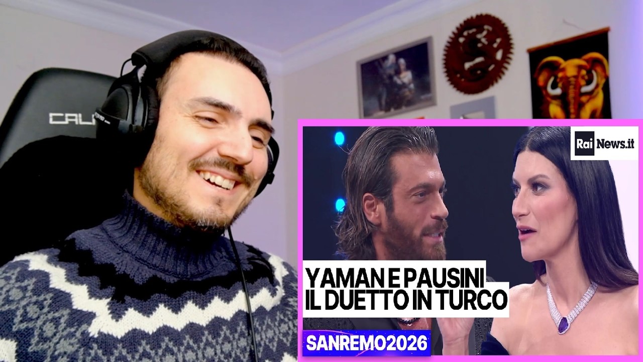 Can Yaman and Laura Pausini, the duet in Turkish Reaction
