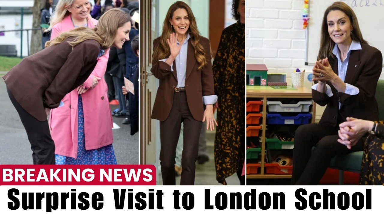 Kate Middleton Wore a Preppy, Smiled Look During Surprised Visit to London School Visit