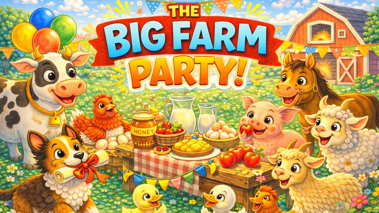 Farm Animals Throw a Party | Story for Toddlers | Bedtime Stories