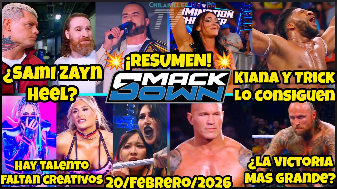 ¿SAMI ZAYN HEEL? | WWE Smackdown | 20 Febrero 2026 | RESUMEN Y RESULTADOS