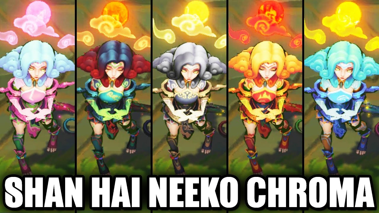 All Shan Hai Scrolls Neeko Chroma Skins Spotlight (League of Legends)