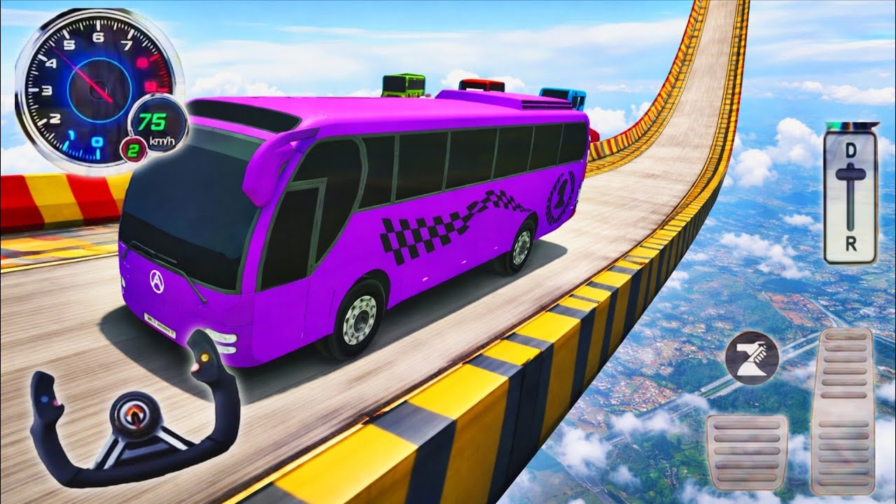 Impossible Bus Stunt Driving 2026 | Mega Ramp Racing Driving Simulator | Android GamePlay