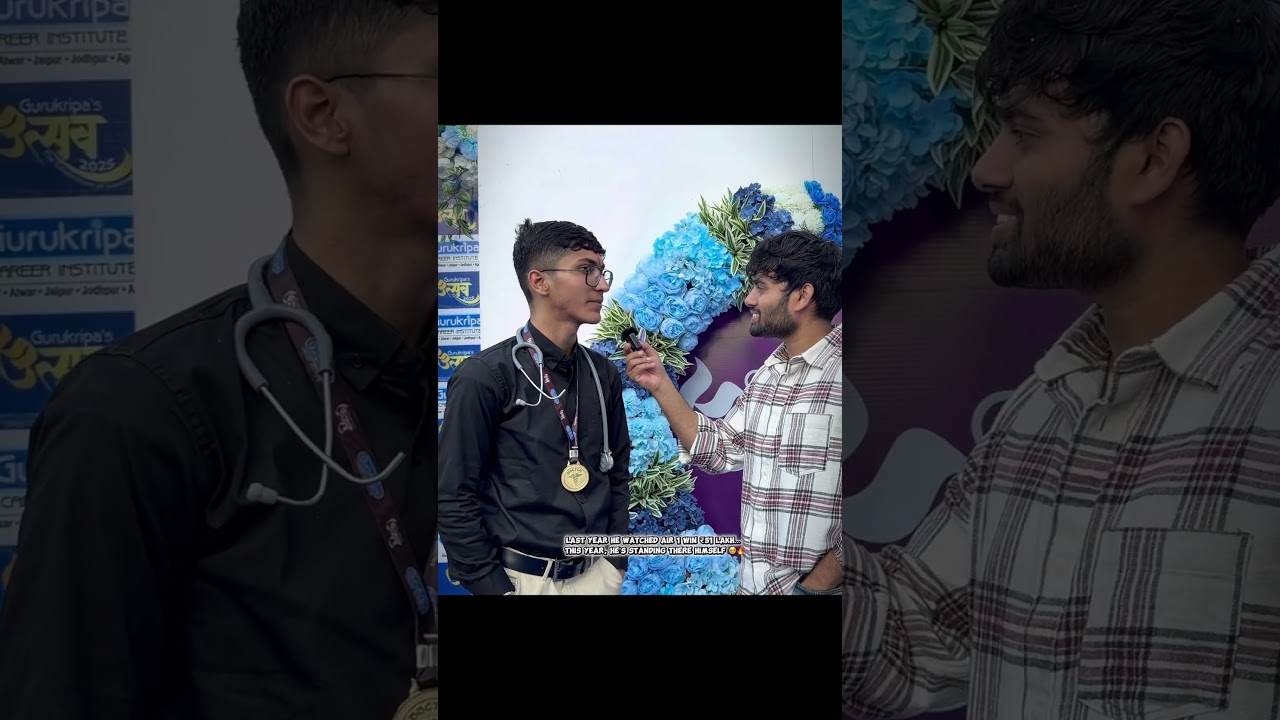 NEET 2025 AIR 1 | Last Year He Watched AIR 1 Win ₹51 Lakh&hellip; This Year, He&rsquo;s Standing There Himself 🔥