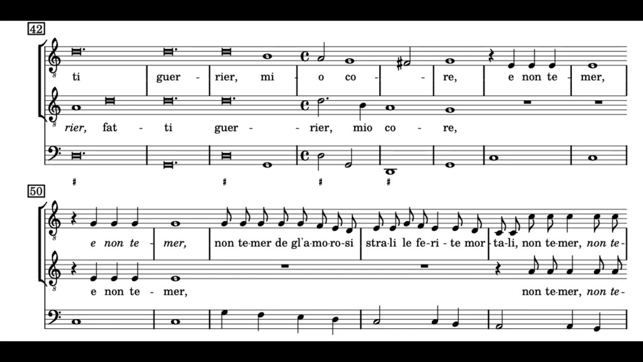 Se vittorie si belle (C. Monteverdi) Score Animation