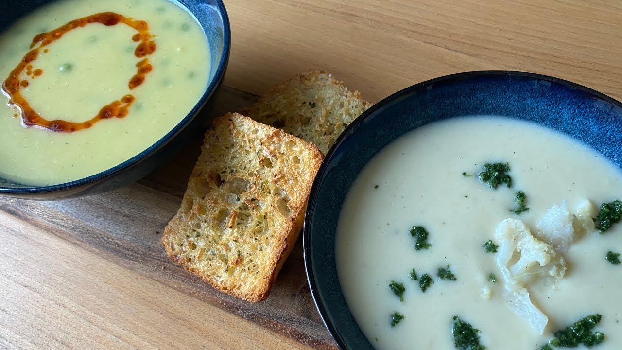Ramadan 2021 #4: Kartoffel porre suppe og blomkålssuppe - شوربة البطاطس بالكراث وشوربة القرنبيط