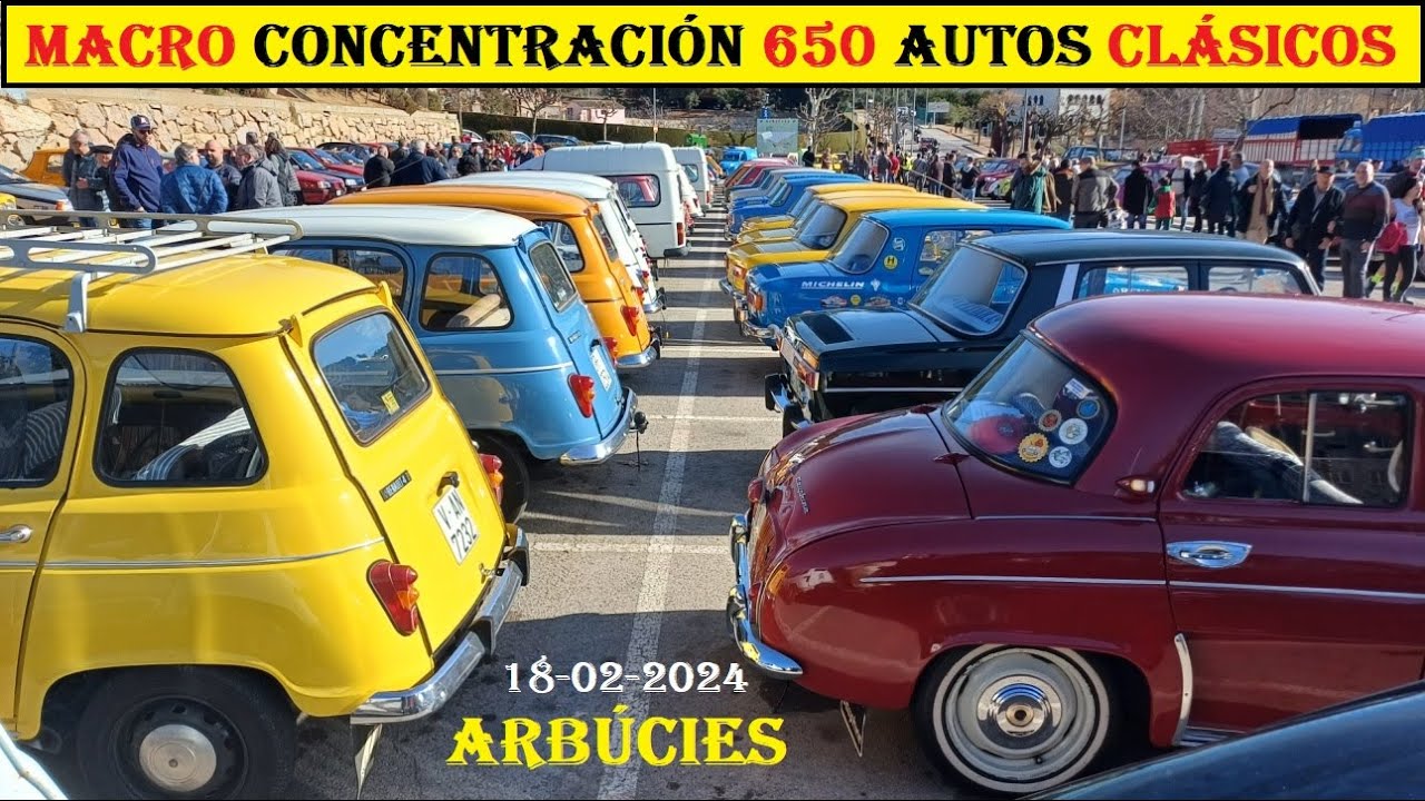 ✅Macro concentración 650 autos clásicos 1950-88 en Arbúcies. Voitures anciennes. Classic cars.