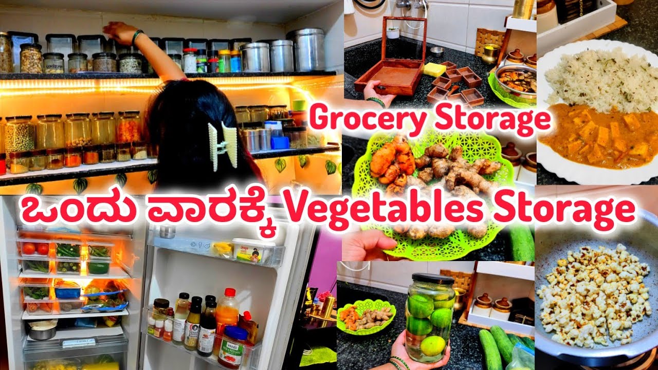 ಒಂದು ವಾರಕ್ಕೆ ತರಕಾರಿ Storage | Grocery Refilling | ಜೀರಾ ರೈಸ್ & ಪನ್ನೀರ್ ಮಸಾಲ | Daily Vlog | Cooking |