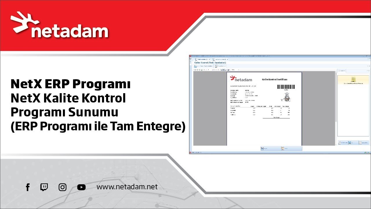 Kalite Kontrol Programı Sunumu (ERP Programı ile Tam Entegre)