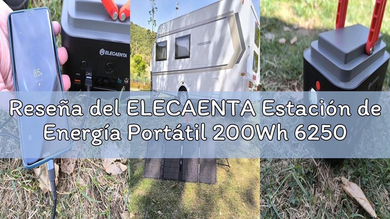 Reseña del ELECAENTA Estación de Energía Portátil 200Wh 62500mAh LiFePO4 Batería Respaldo Generador