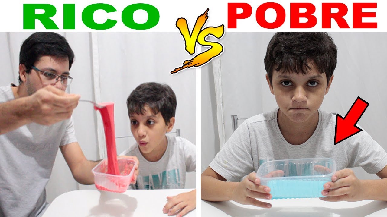 RICO VS POBRE FAZENDO SLIME #1 Gustavo TV