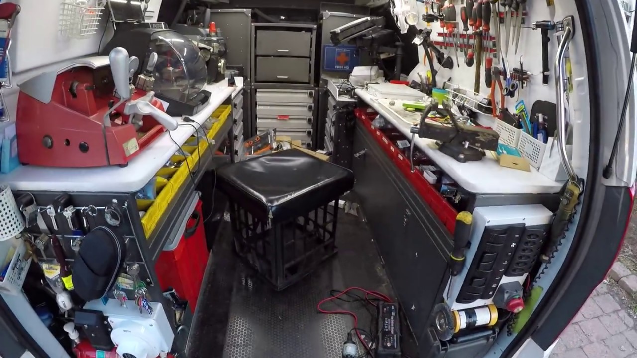 Locksmith Work Van Part 2 - Hyundai Iload Mobile Locksmith Shop