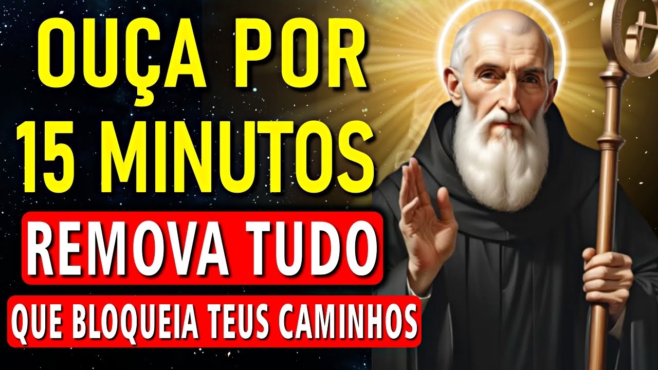 ORAÇAO MUITO PODEROSA CONTRA o Mal, Inimigos, Maldições, Atrai Prosperidade e Cura. SÃO BENTO.⭐