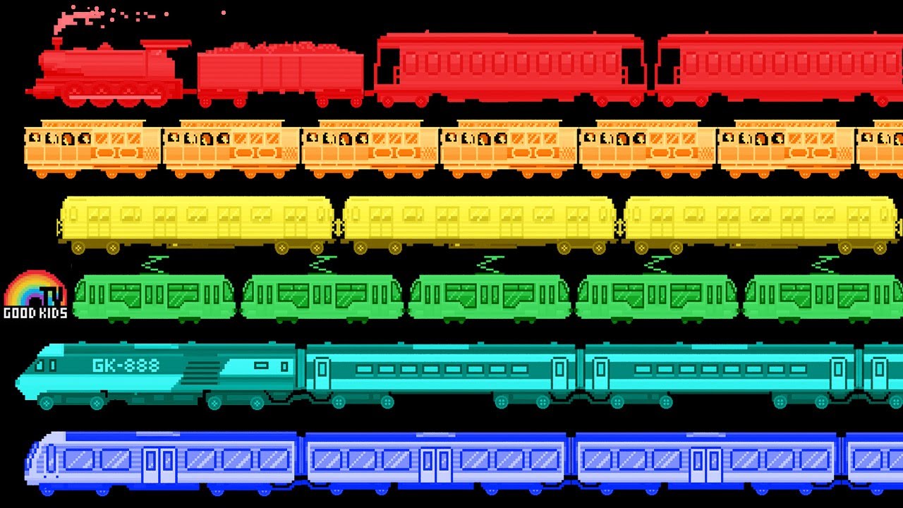 Train Colors | Colors with Railway Vehicles  Fun & Educational