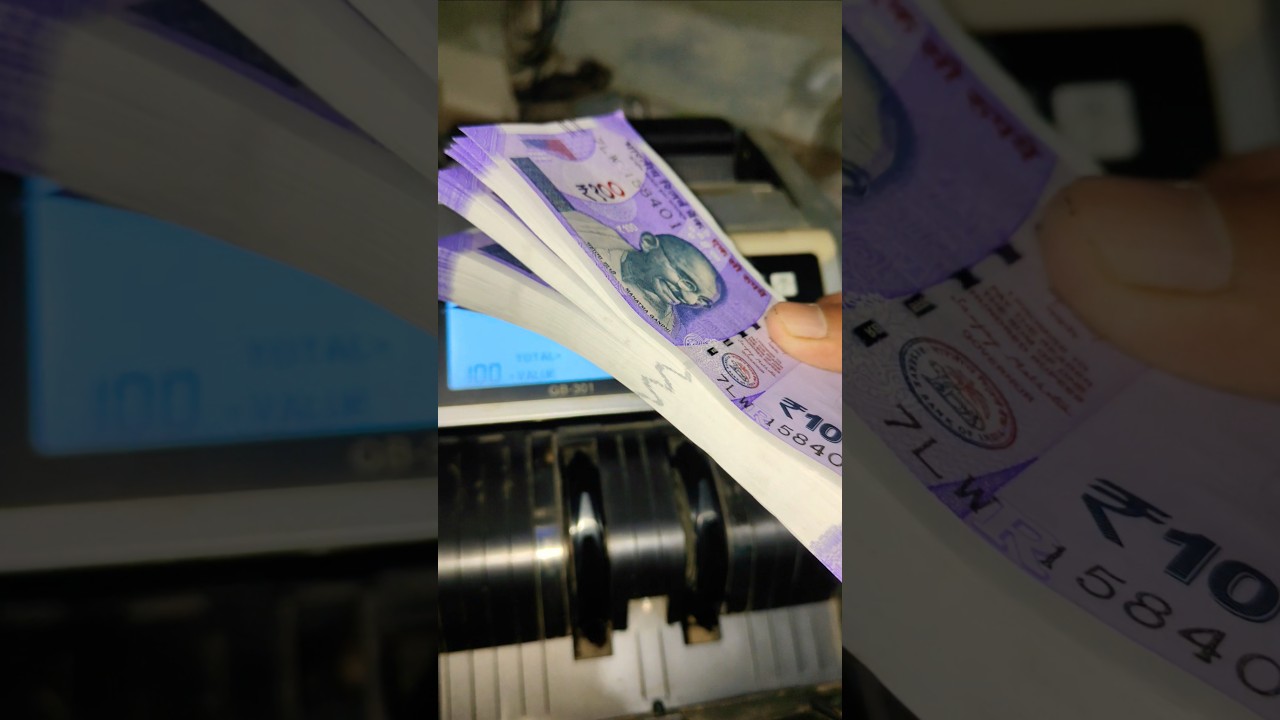 ₹100 Notes Cash Counting Machine 😍💵 | Satisfying Money Counting #Shorts