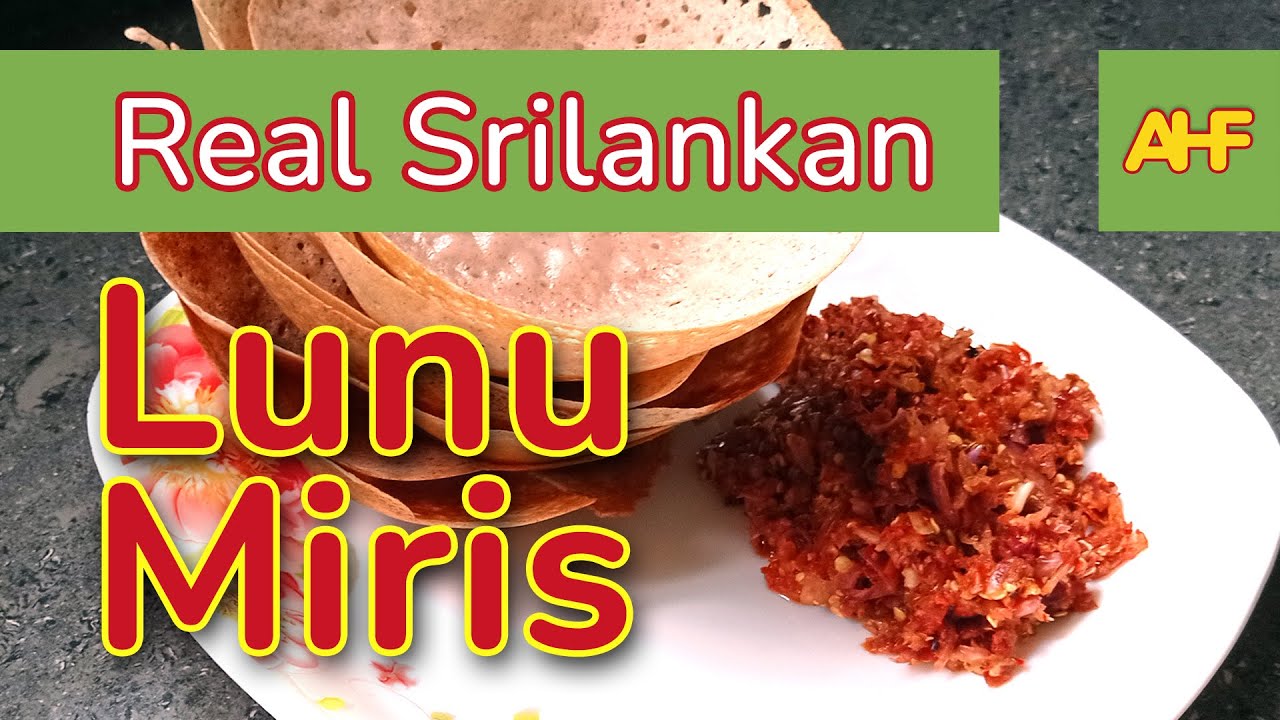 Real Srilankan Lunumiris prepared by Asian home food with a  traditional recipe