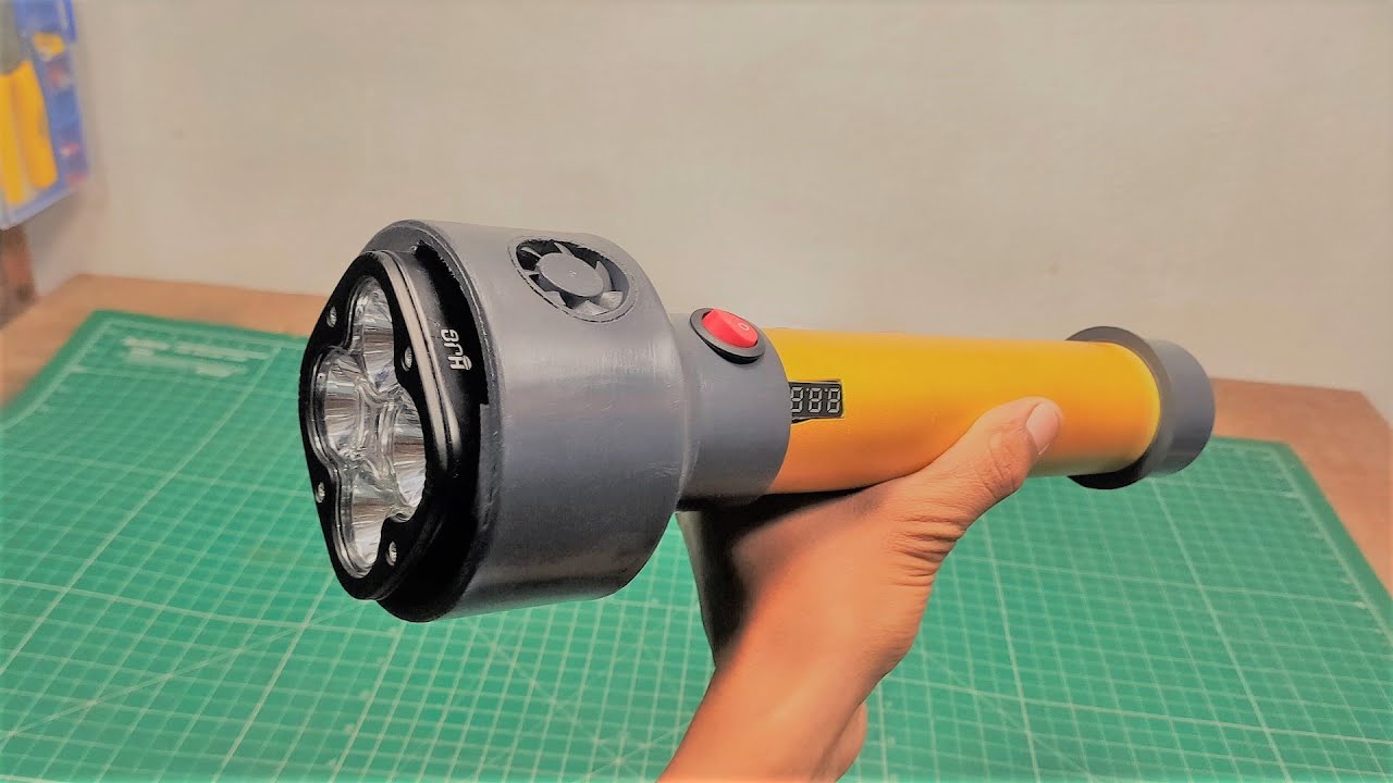 How to make Powerful Rechargeable Emergency LED Torch Light | DIY LED Torch Light at Home