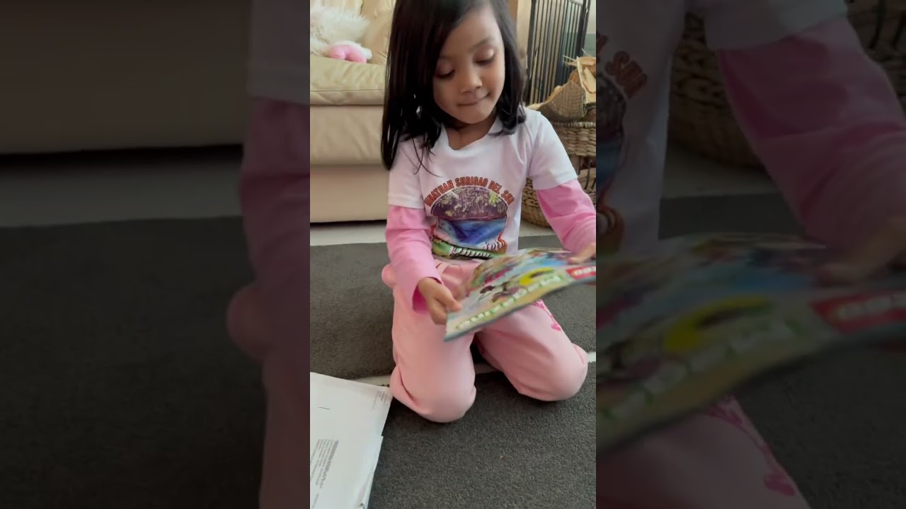 Opening her Lego Magazine #lego #legobuilding #legoconstruction #legogirl