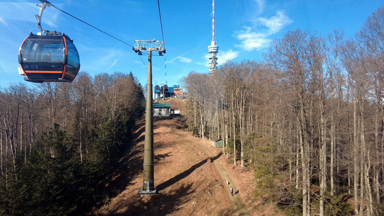 Zagreb 🇭🇷: Ride on the Sljeme Cable Car 🚠I 4K