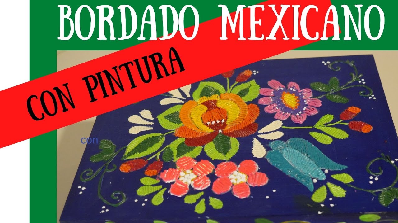 Como Hacer un Bordado Mexicano con Pintura Dimensional